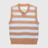 Highsnobiety – Sweater Vest Brown/Light Blue