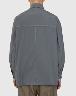 Lemaire – Cotton Poplin Shirt Grey -Acne Studios Clothing Lemaire GreyShirt 03 8 wsSle