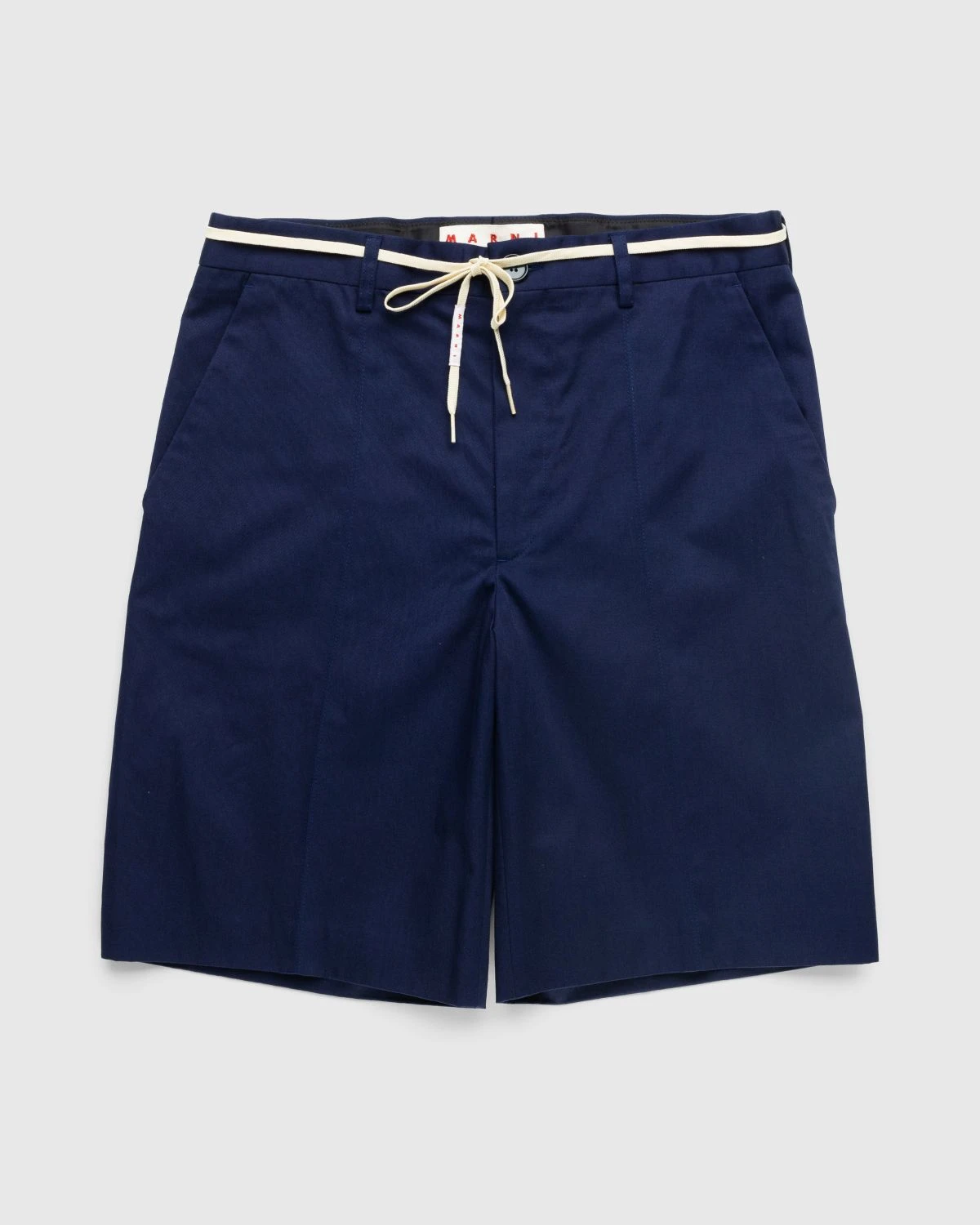 Marni – Drawstring Chino Shorts Ink Blue 1 Marni – Drawstring Chino Shorts Ink Blue