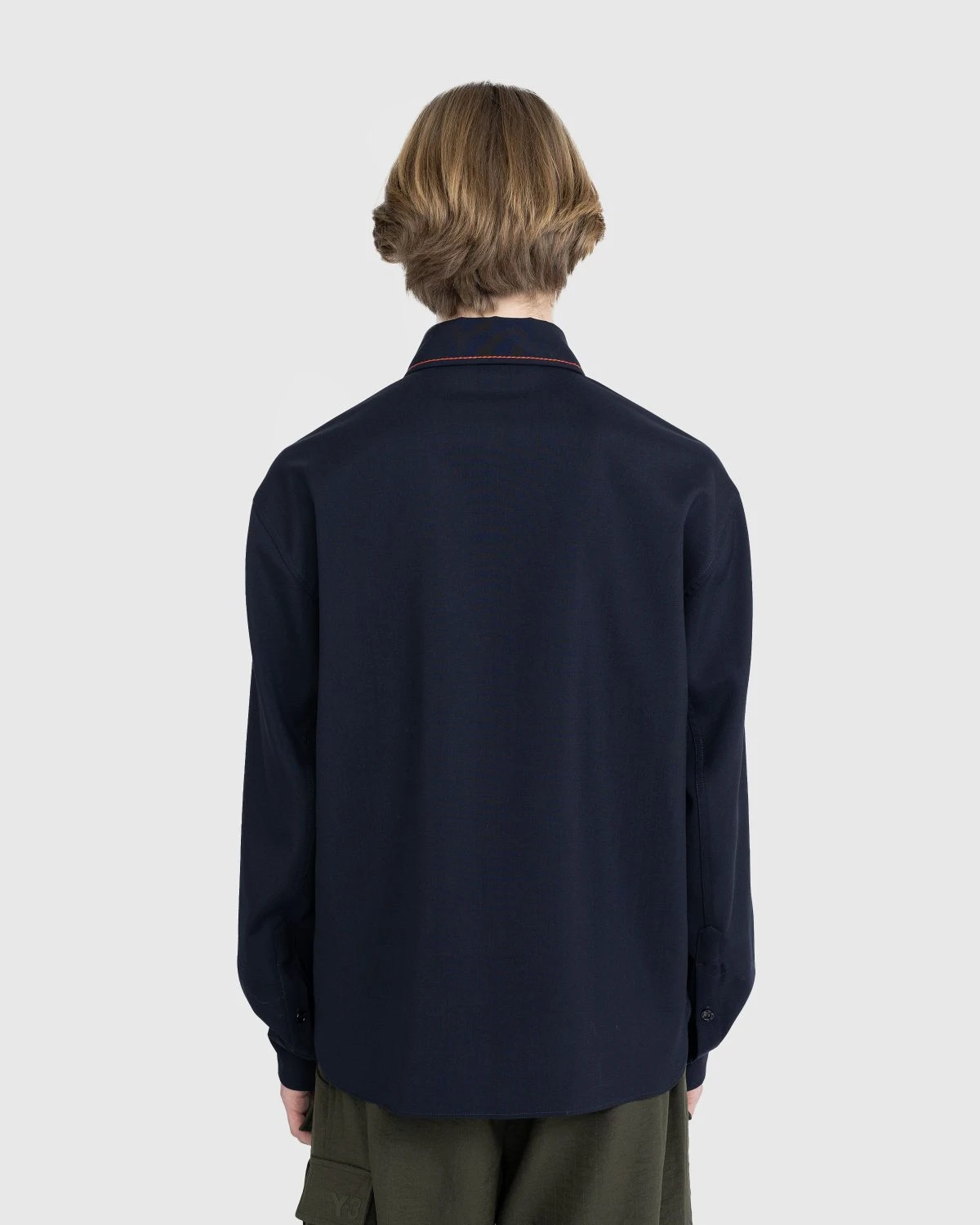 Marni – Embroidered Virgin Wool Shirt Blue 3 Marni – Embroidered Virgin Wool Shirt Blue - Image 3