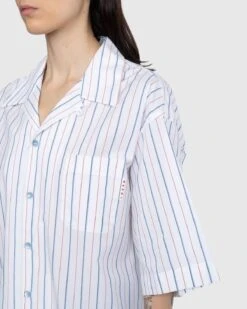Marni – Striped Button-Up Shirt White -Acne Studios Clothing Marni Shirt Stripped HeMTJucB
