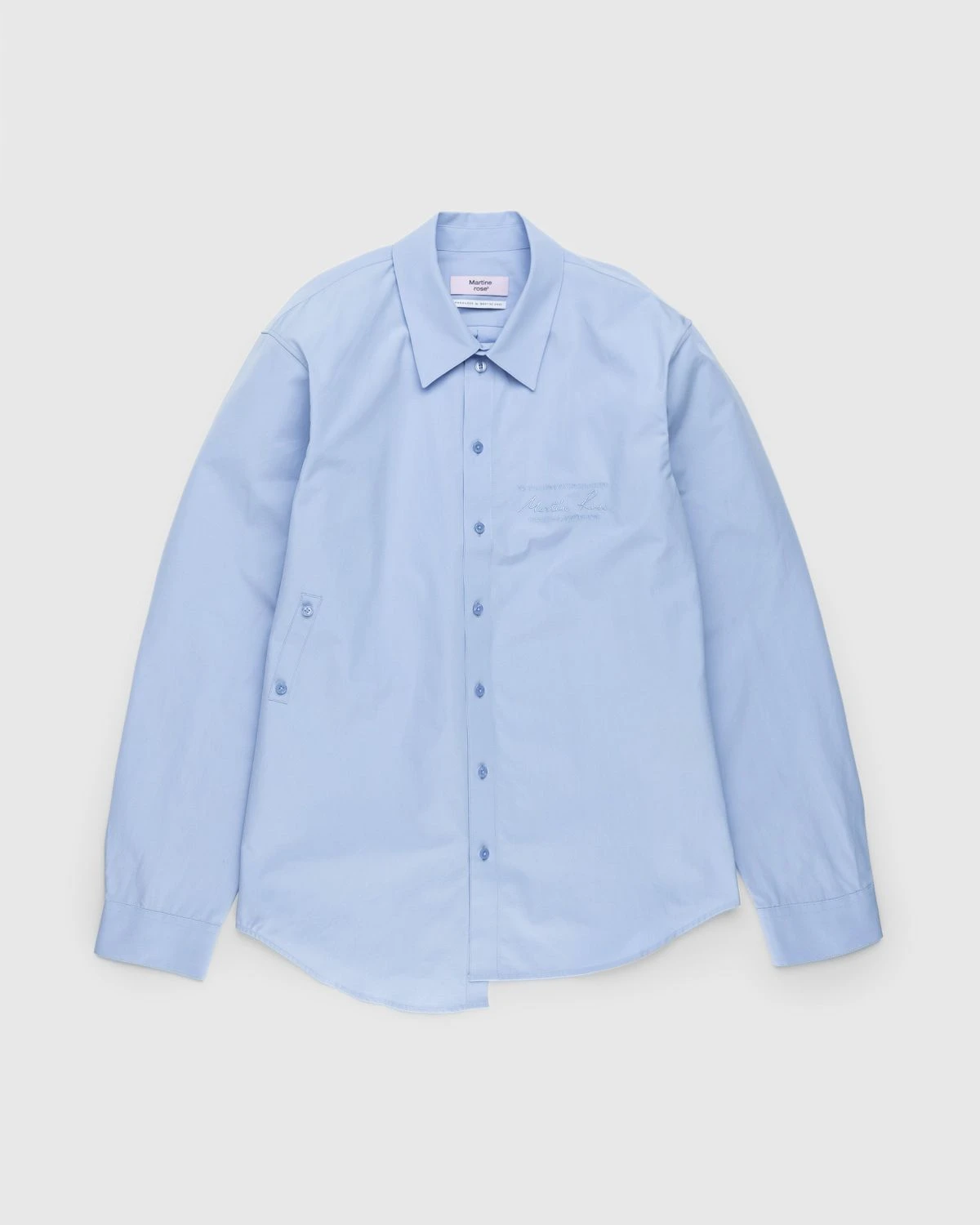 Martine Rose – Wrap Shirt Blue 1 Martine Rose – Wrap Shirt Blue