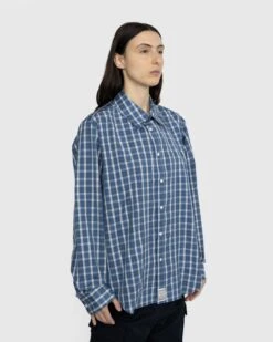 Martine Rose – Classic Check Button-Down Shirt Blue -Acne Studios Clothing MartineRose shirt 07 eMy2HF L
