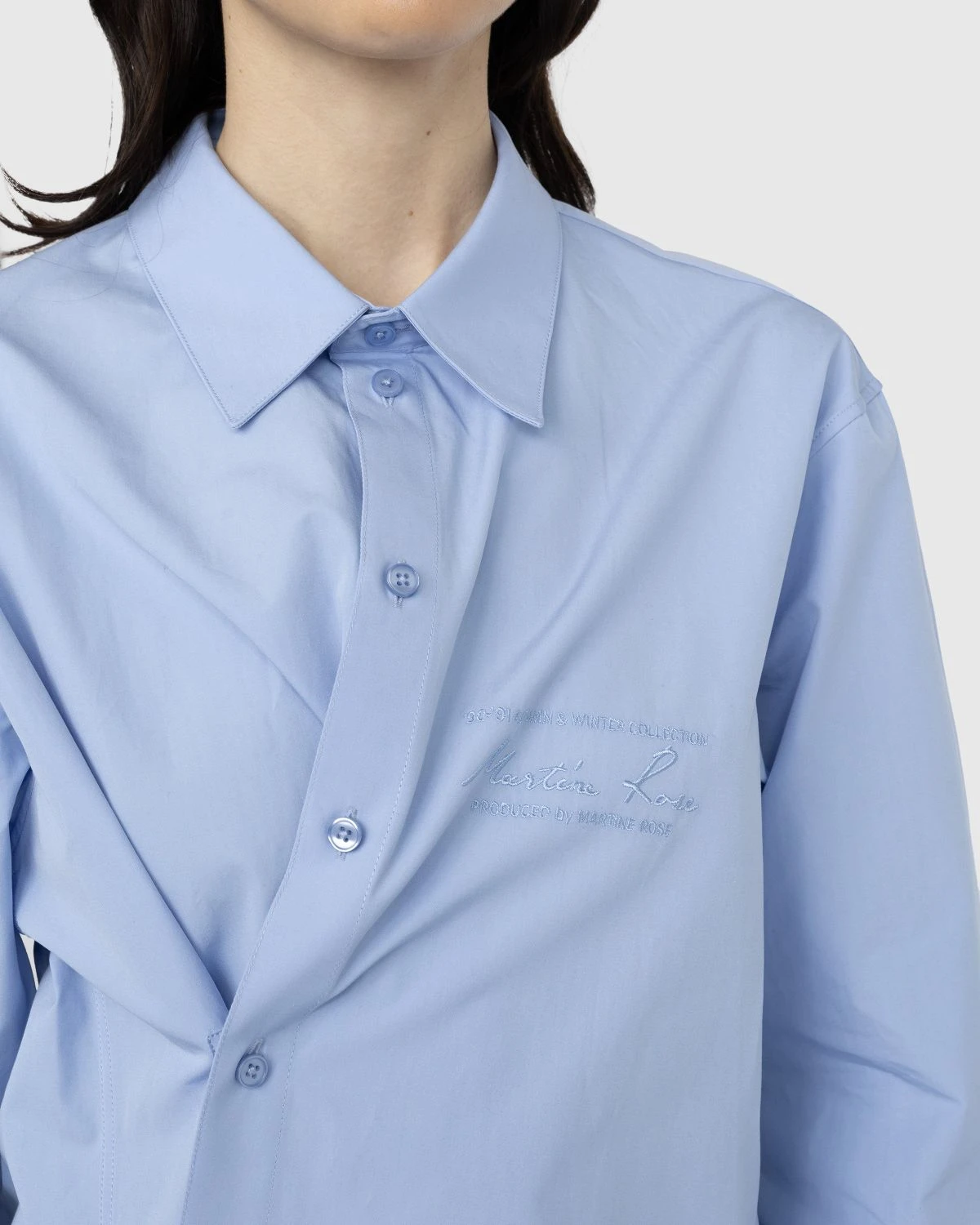 Martine Rose – Wrap Shirt Blue 5 Martine Rose – Wrap Shirt Blue - Image 5