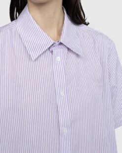 Martine Rose – Classic Short-Sleeve Button-Down Shirt Lilac And White Stripe -Acne Studios Clothing MartineRose shirt 08 YyXHQ7uA