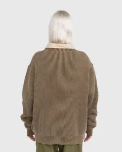 Highsnobiety – Pigment Dyed Loose Knit Sweater Brown -Acne Studios Clothing On Model0764 8Hxauu9E