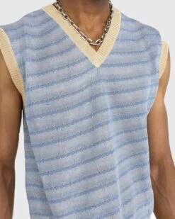 Our Legacy – Knitted Vest Cartoon Static Stripe -Acne Studios Clothing Our Legacy Sweaterve JMdzvZ0q