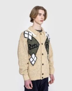 Patta – Argyle Knitted Cardigan -Acne Studios Clothing Patta Sweater Beige 6ffMfKPR