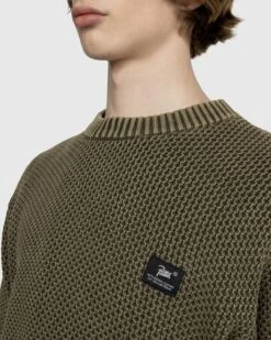 Patta – Honeycomb Knitted Sweater -Acne Studios Clothing Patta Sweater Green SLuX0TS9