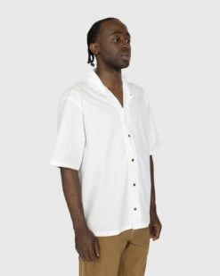 Highsnobiety – Poplin Short-Sleeve Shirt White -Acne Studios Clothing Poplin shirt white 0 ZbhniG4Q
