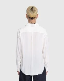 Highsnobiety – Lightweight Long-Sleeve Shirt White -Acne Studios Clothing Silk Shirt White OnM p0 tet j