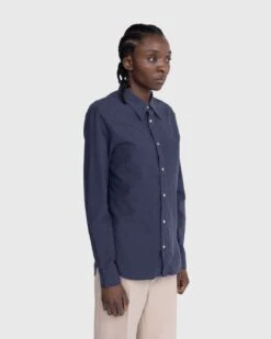 Stockholm Surfboard Club – Western Button-Up Shirt Faded Navy -Acne Studios Clothing Stockholm Surf Club b6ej9QnE