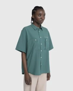 Stockholm Surfboard Club – Seersucker Button-Up Shirt Pear -Acne Studios Clothing Stockholm Surf Club wvvsk3MP