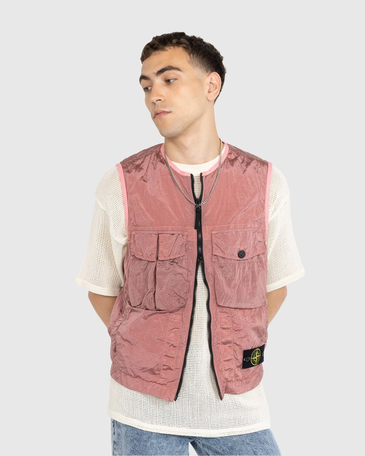 Stone Island – Giubbotto S/Maniche Pink 7815G0619 2 Stone Island – Giubbotto S/Maniche Pink 7815G0619 - Image 2