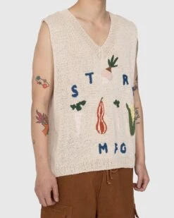 Story Mfg. – Party Vest Squash White -Acne Studios Clothing StoryMFG KnittedTank FbDHEYDX