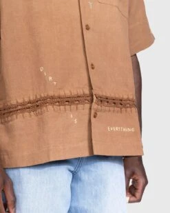 Story Mfg. – Greetings Shirt Brown Ground Hugger -Acne Studios Clothing Storymfg 0899 LRb9Bz7Q