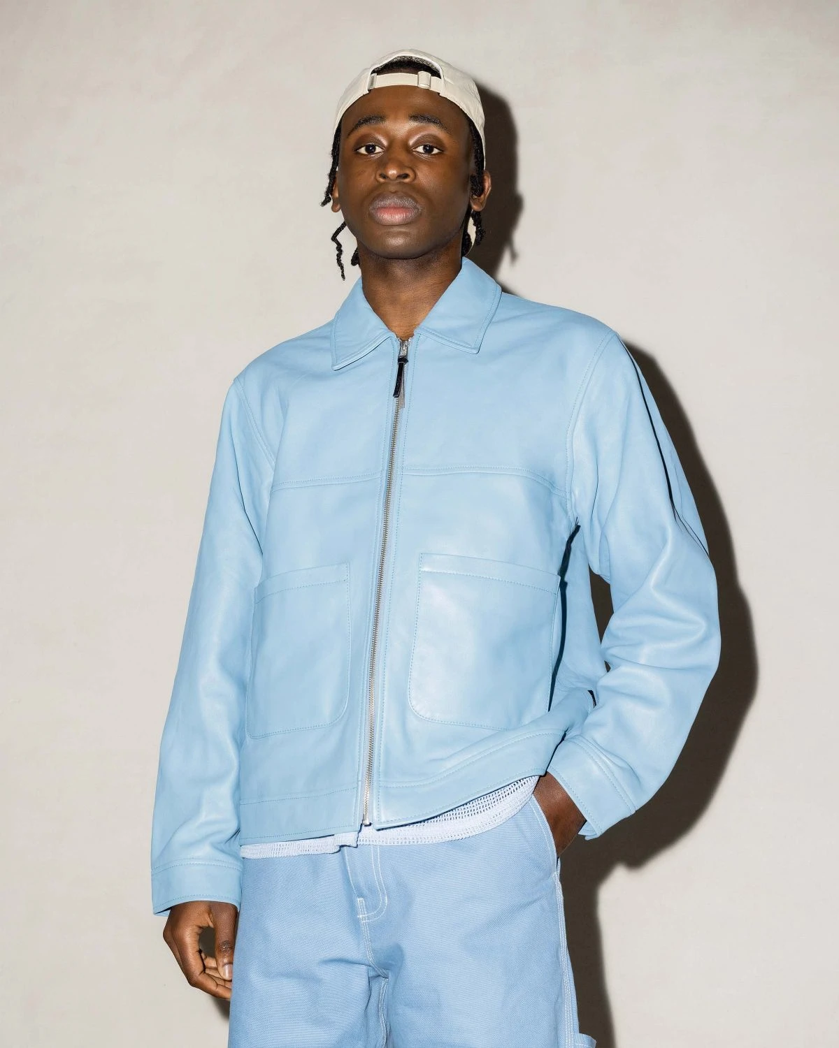 Highsnobiety – Leather Jacket Olive Green 7 Highsnobiety – Leather Jacket Olive Green - Image 7