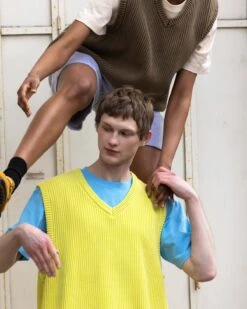 Highsnobiety – Pigment Dyed Loose Knit Sweater Vest Black -Acne Studios Clothing vest 0qFYd8y1