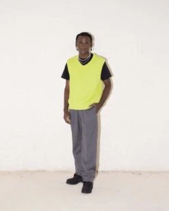 Highsnobiety – Pigment Dyed Loose Knit Sweater Vest Brown -Acne Studios Clothing vest lookbook 2 U9nvDSF9