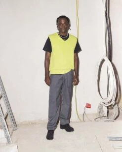 Highsnobiety – Pigment Dyed Loose Knit Sweater Vest Black -Acne Studios Clothing vest lookbook BvpvfXDy